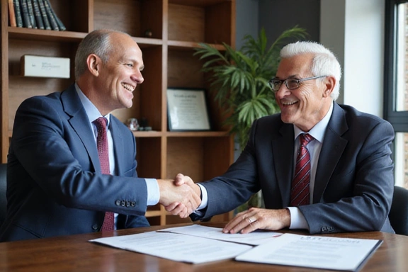Lawyer meeting with client