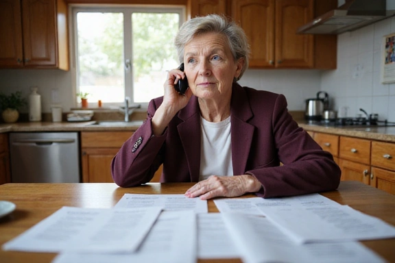 Senior woman on phone